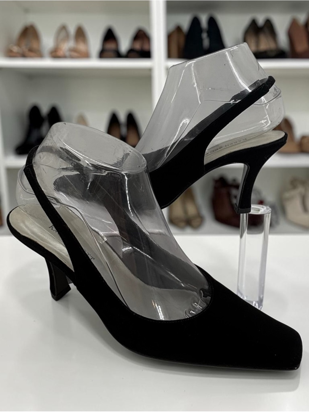 Karen Scott Black Velvet Slingback Pumps Sz. 7